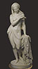 An extremely fine and beautiful Classical white Carrara marble statue of The Greek Slave or La Schiava Greca by Scipione Tadolini 